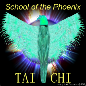 Icon for the School of the Phoenix  Tai Chi.  This is part of the Wellness program offered by Replenish Vitality Institute, and sponsored by the LeA Foundation. 